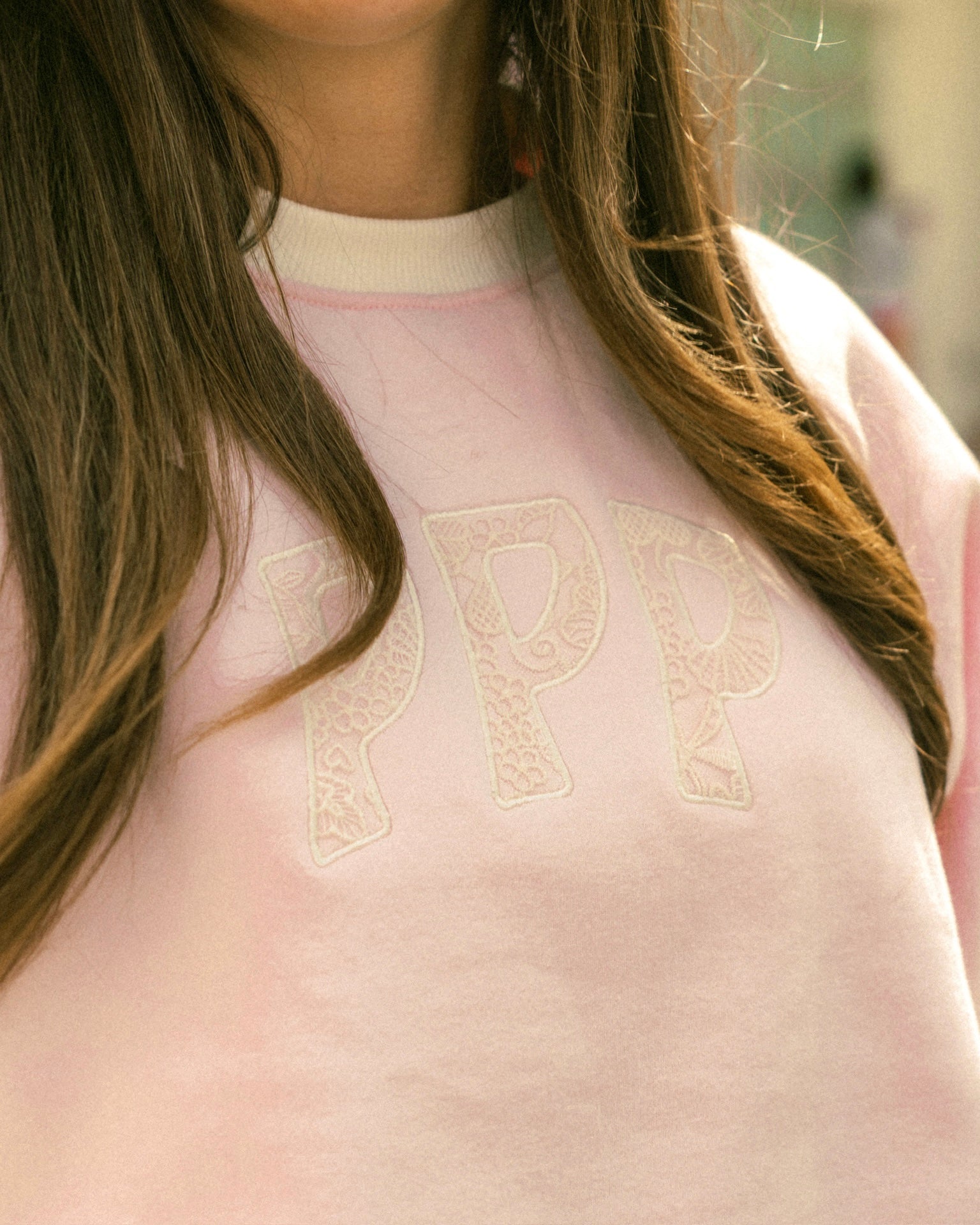 “Daydream” Classic Crewneck in Angel Pink